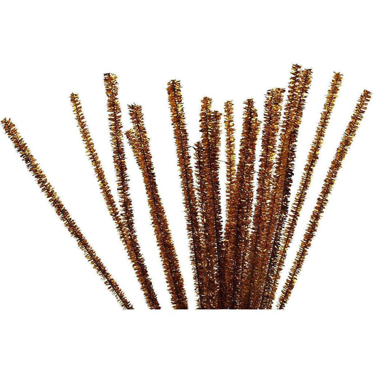 Chenille, 6 mm, guld, 24 stk.