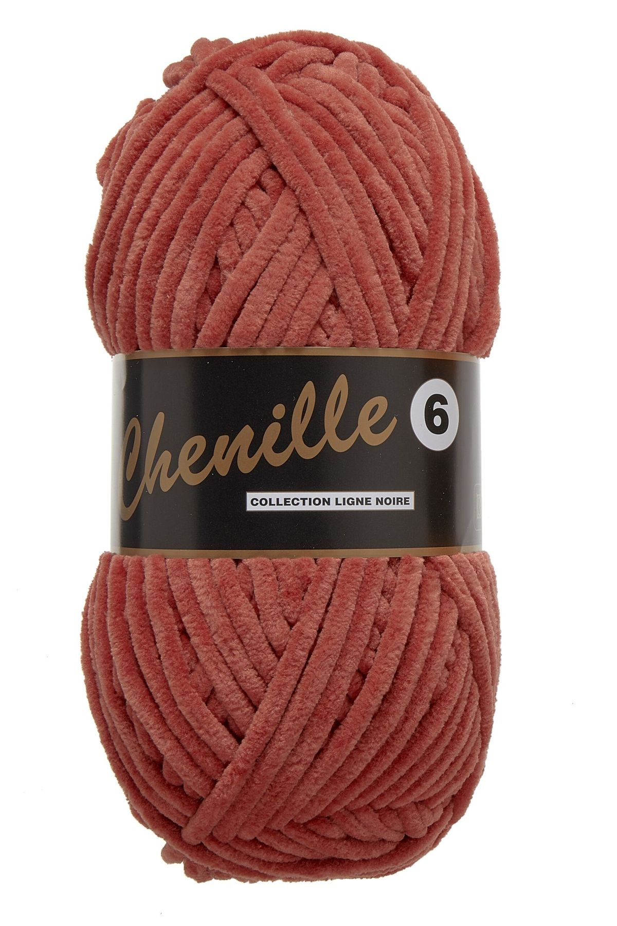 Chenille 6, rødbrun, 100 g, nr. 30