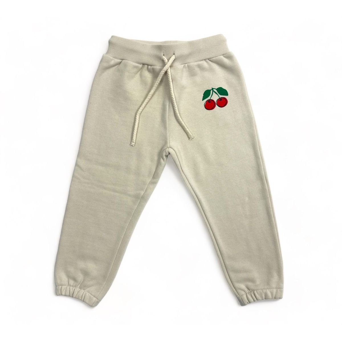 Cherry Bottom Sweatpants - Beige / 2-3y - 98cm