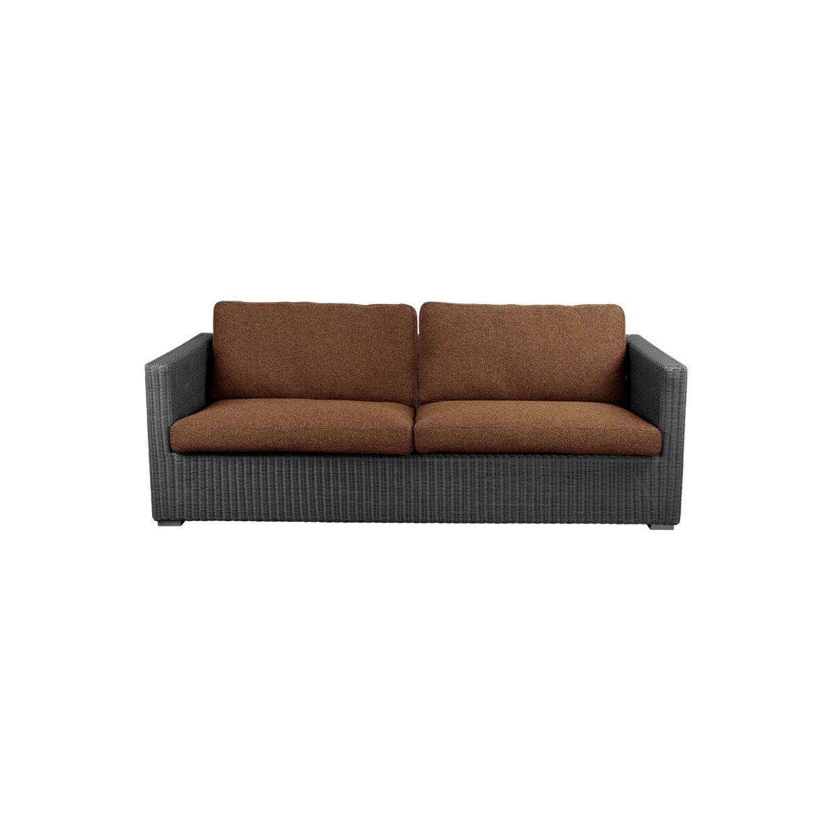 Chester 3-pers Loungesofa fra Cane-line (Graphite, Umber Brown, Cane-line Rise)