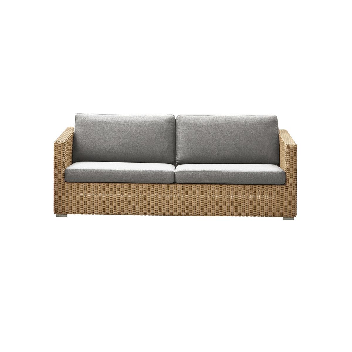 Chester 3-pers Loungesofa fra Cane-line (Natural, Light grey, Cane-line Natté)