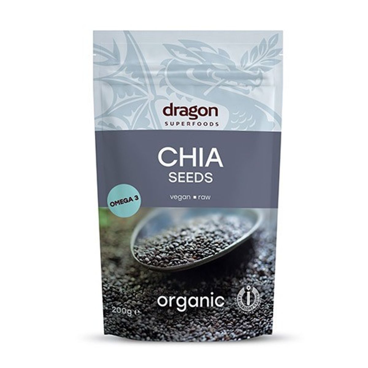 Chia frø Økologisk - 200 gram - Dragon Superfoods