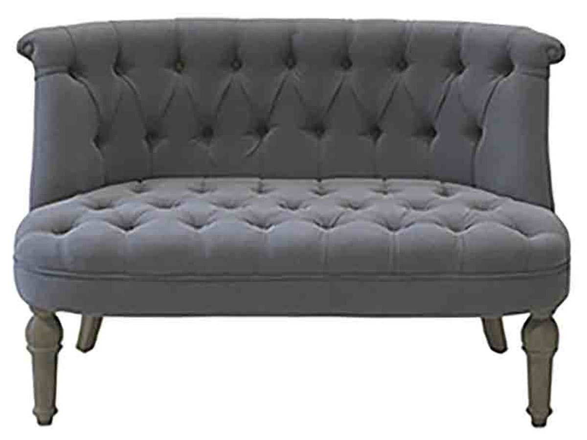 CHIC ANTIQUE FRANSK SOFA M./GRÅ/HØRSTOF - 110