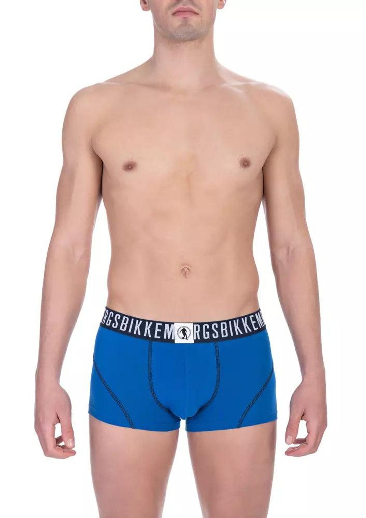 Chic Bikkembergs Blue Cotton Trunk Bi-pack