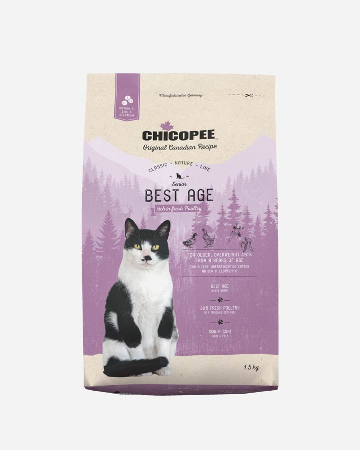 Chicopee Classic Nature Line Cat Senior Best Age - Fjerkræ - 1.5 kg