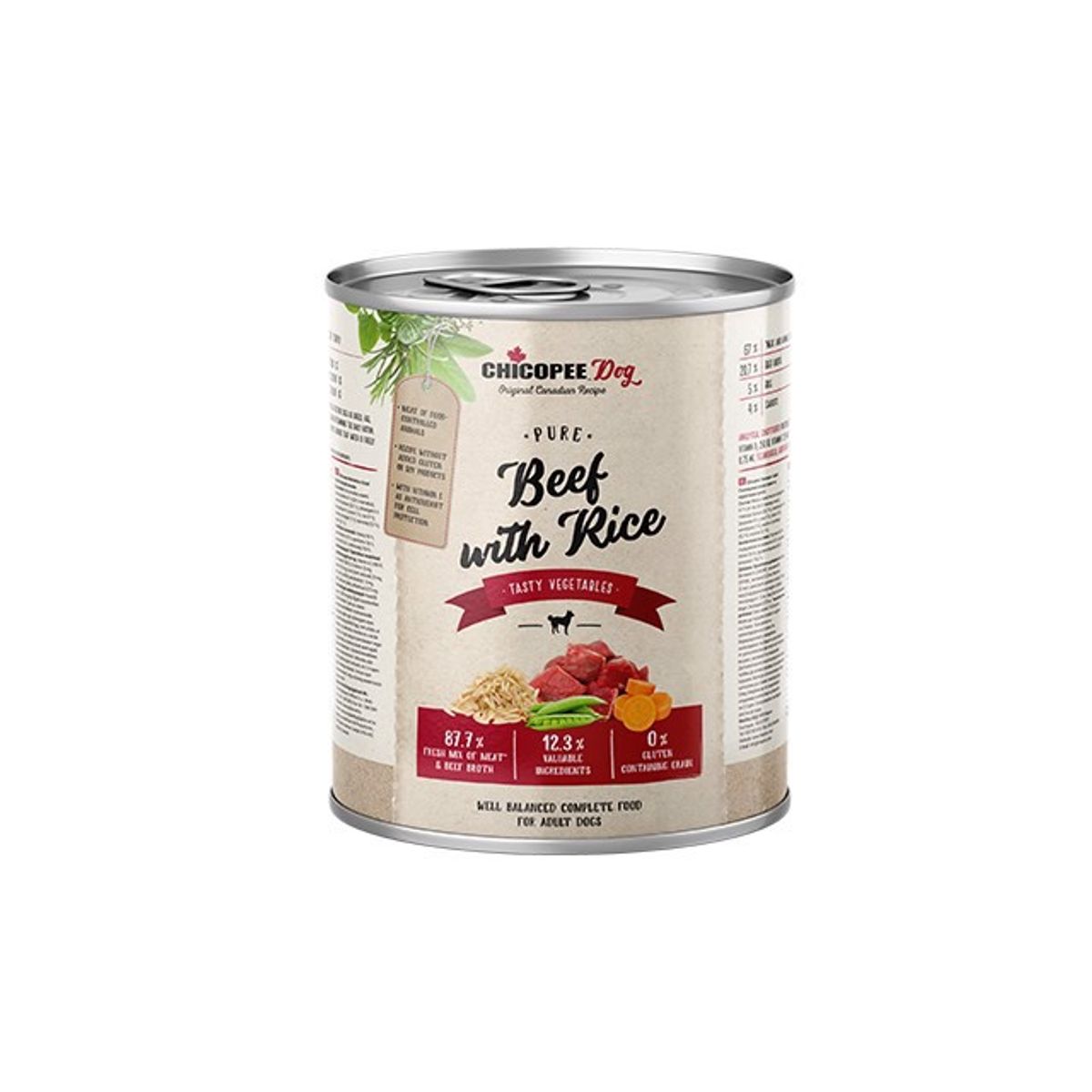 Chicopee Dog Pure Beef & Rice, 400g