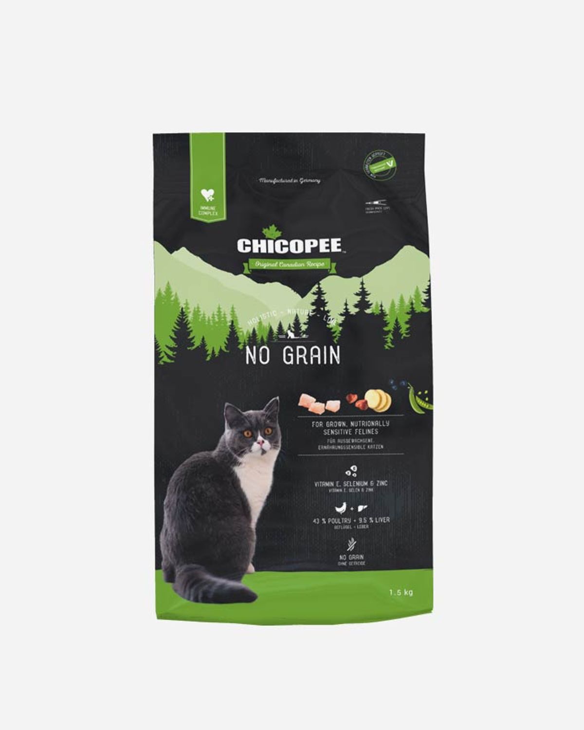 Chicopee Holistic Nature Line Cat No Grain - 1.5 kg - kornfrit