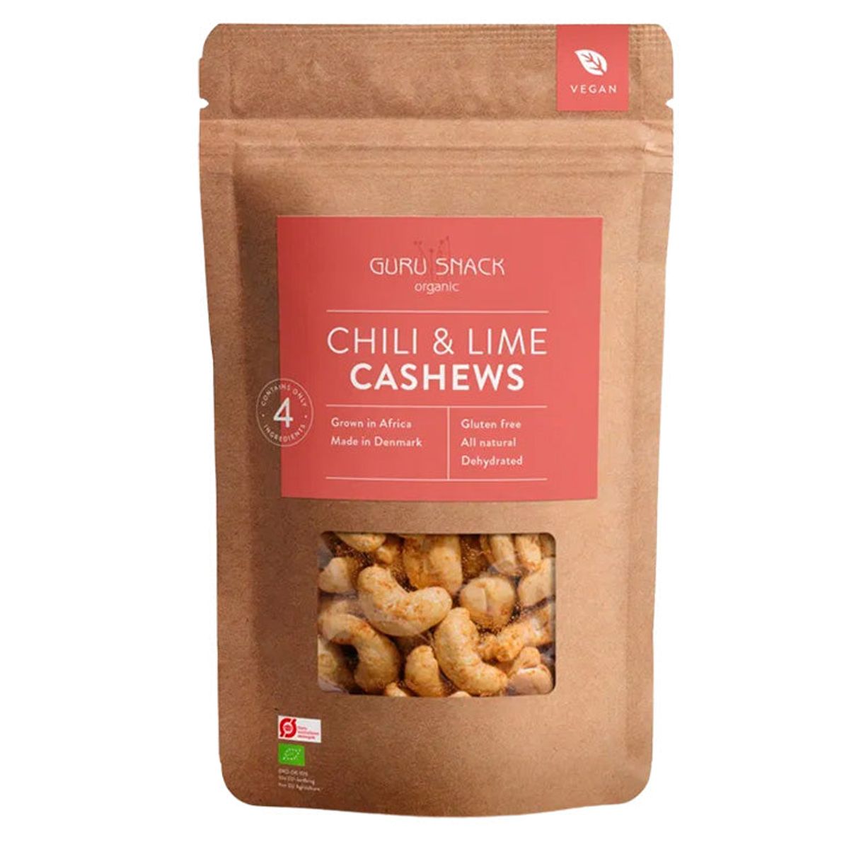 Chili og lime cashewnødder - Guru snack