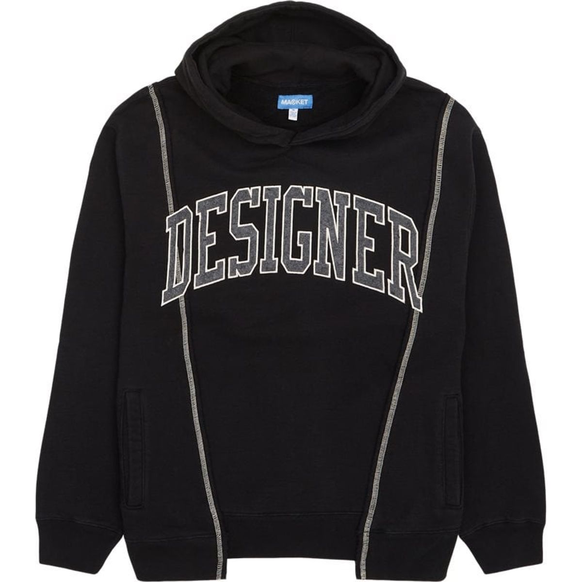 Chinatown Market Designer Split Hoodie Black