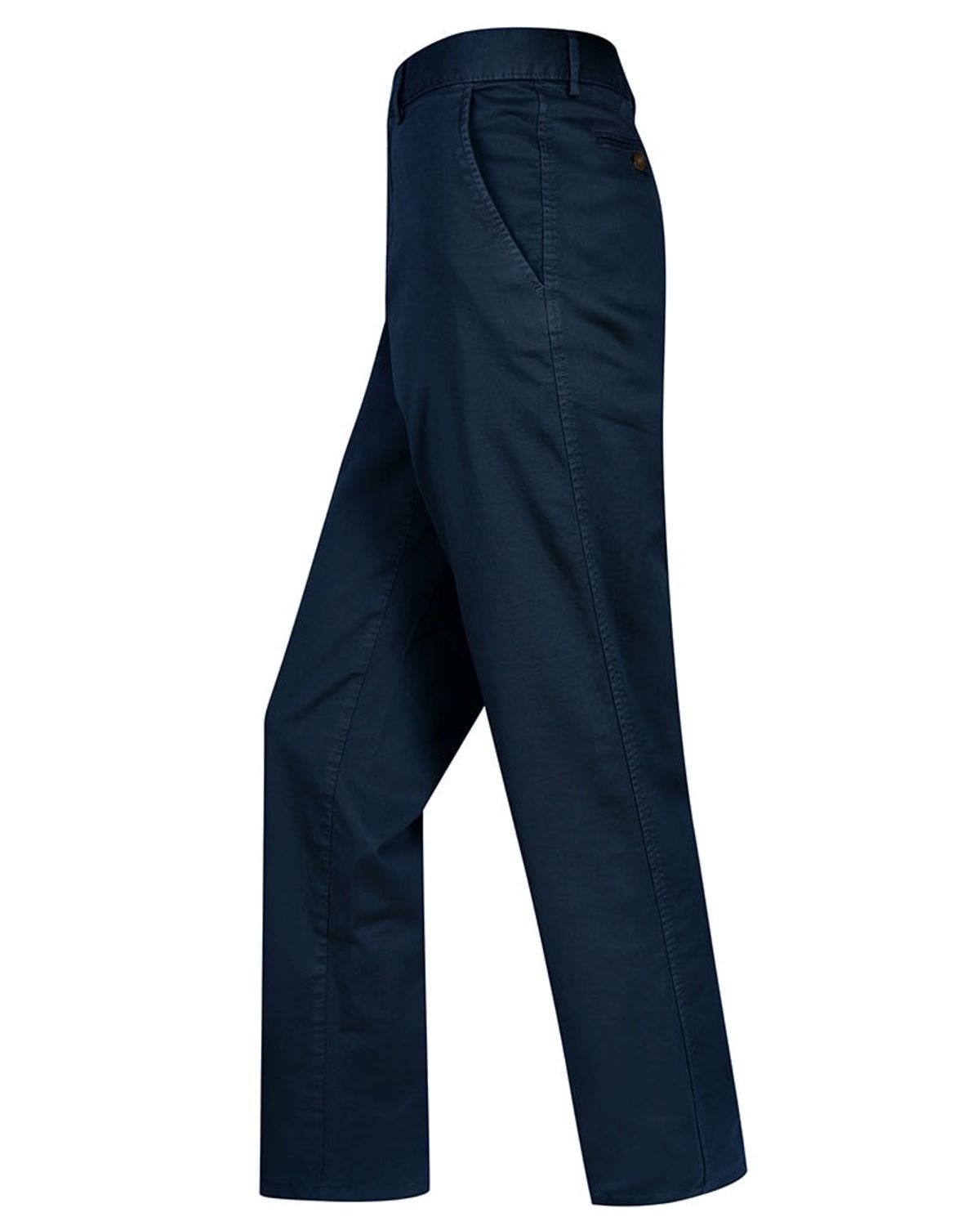 Chino buks, marineblå m. stretch - 38L