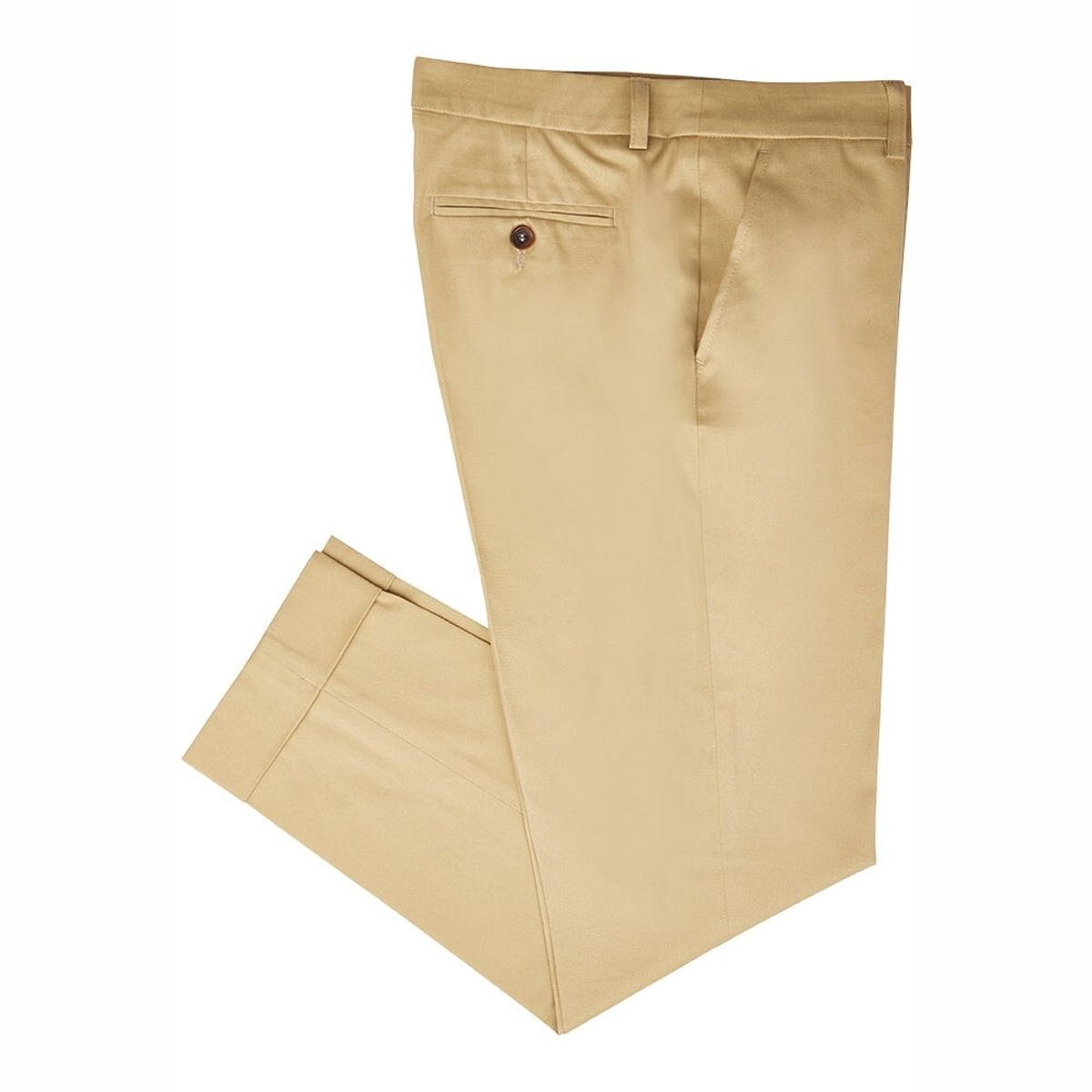 Chinos med opslag, dame, beige - EU42