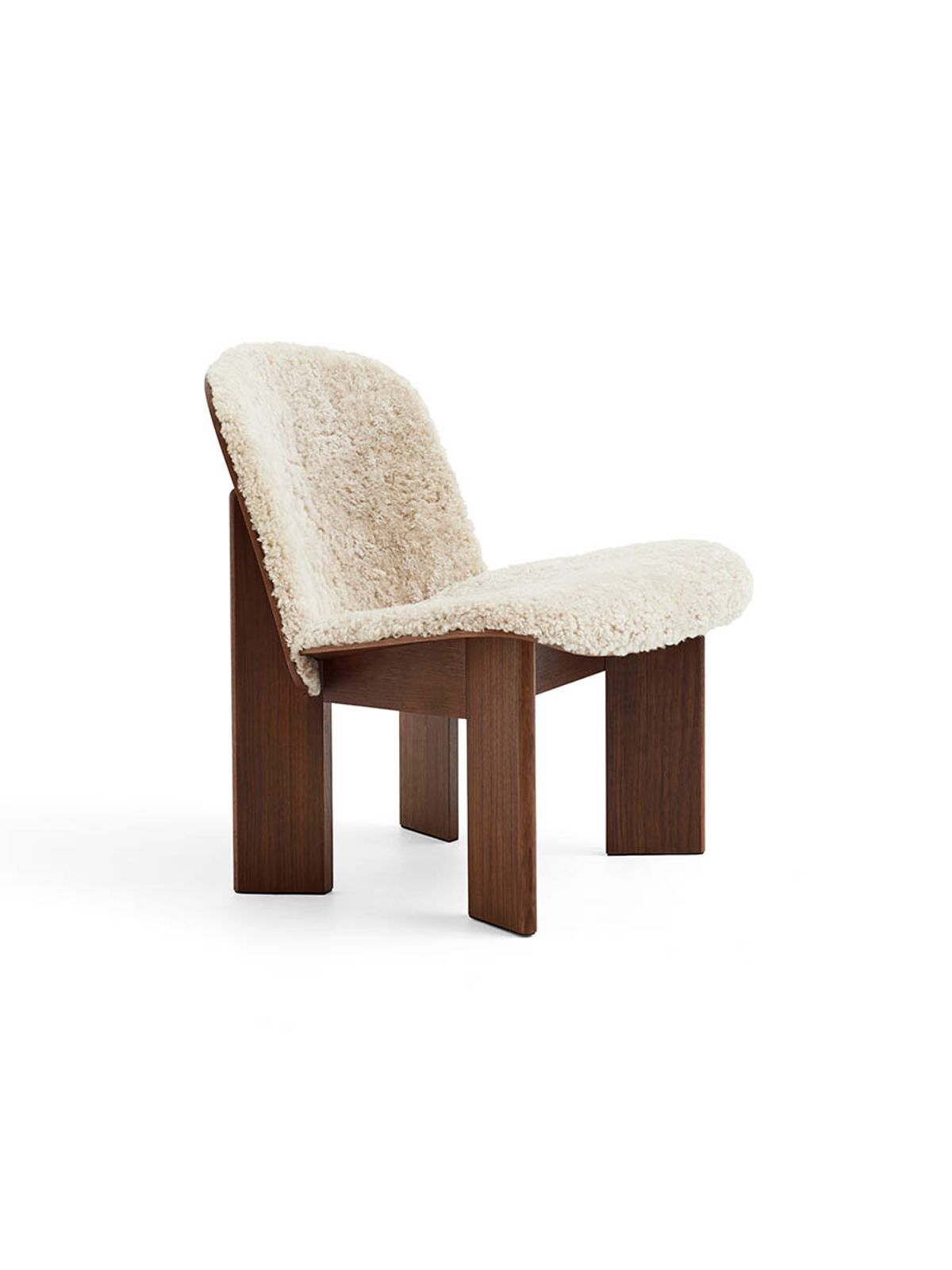 Chisel Lounge Chair m/polstring fra Hay (Lakeret valnød / Mohawi 21)