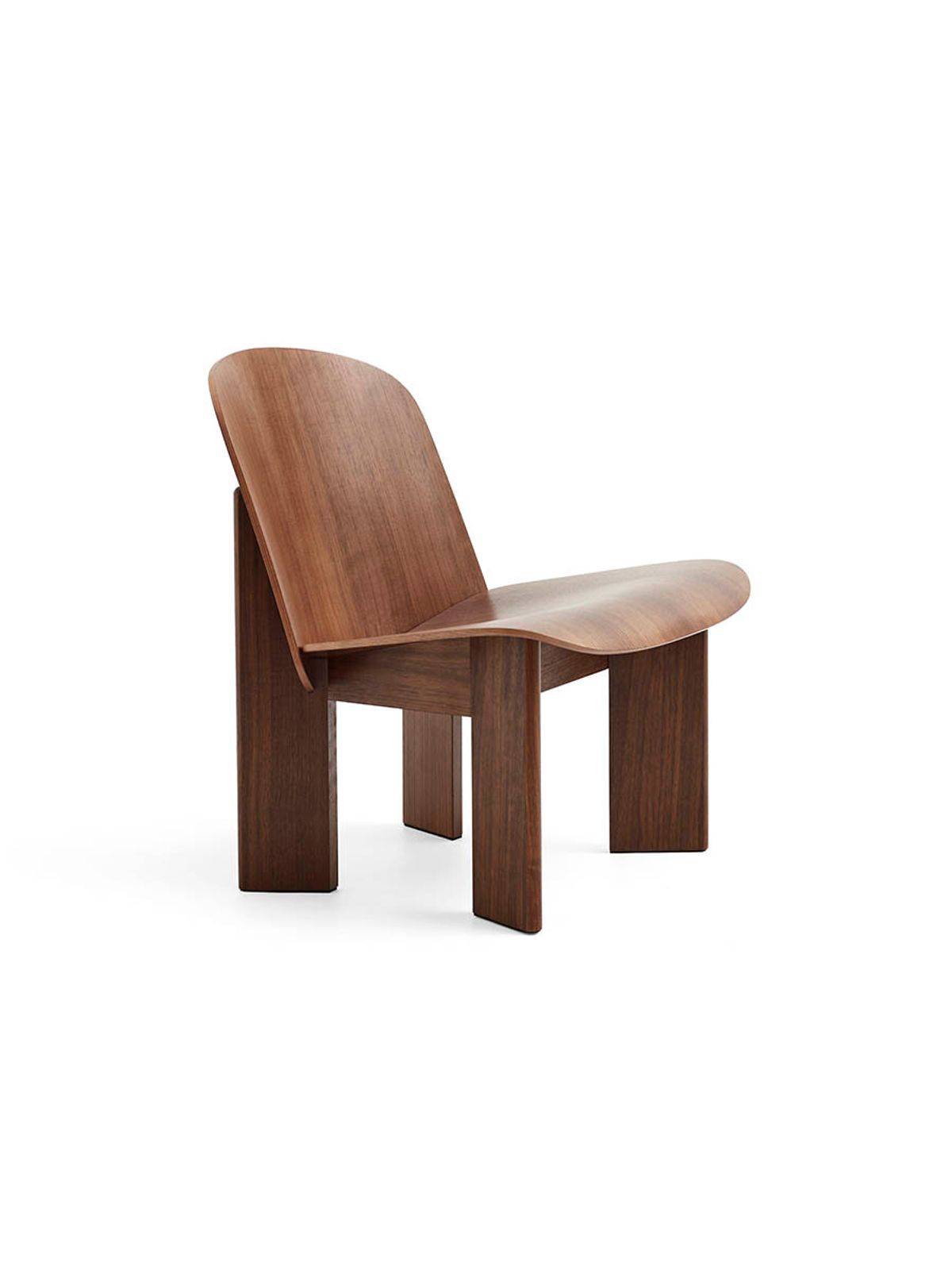 Chisel Lounge Chair u/polstring fra Hay (Lakeret valnød)