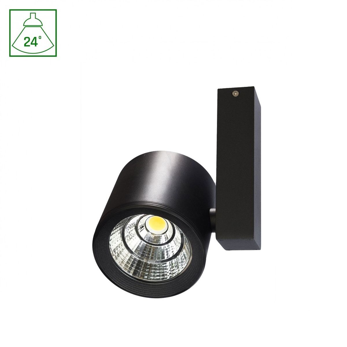 CHLOE COB LED 16W - 230V, IP20, 24°, Varm Hvid, Loft, Sort - Kulør : Varm