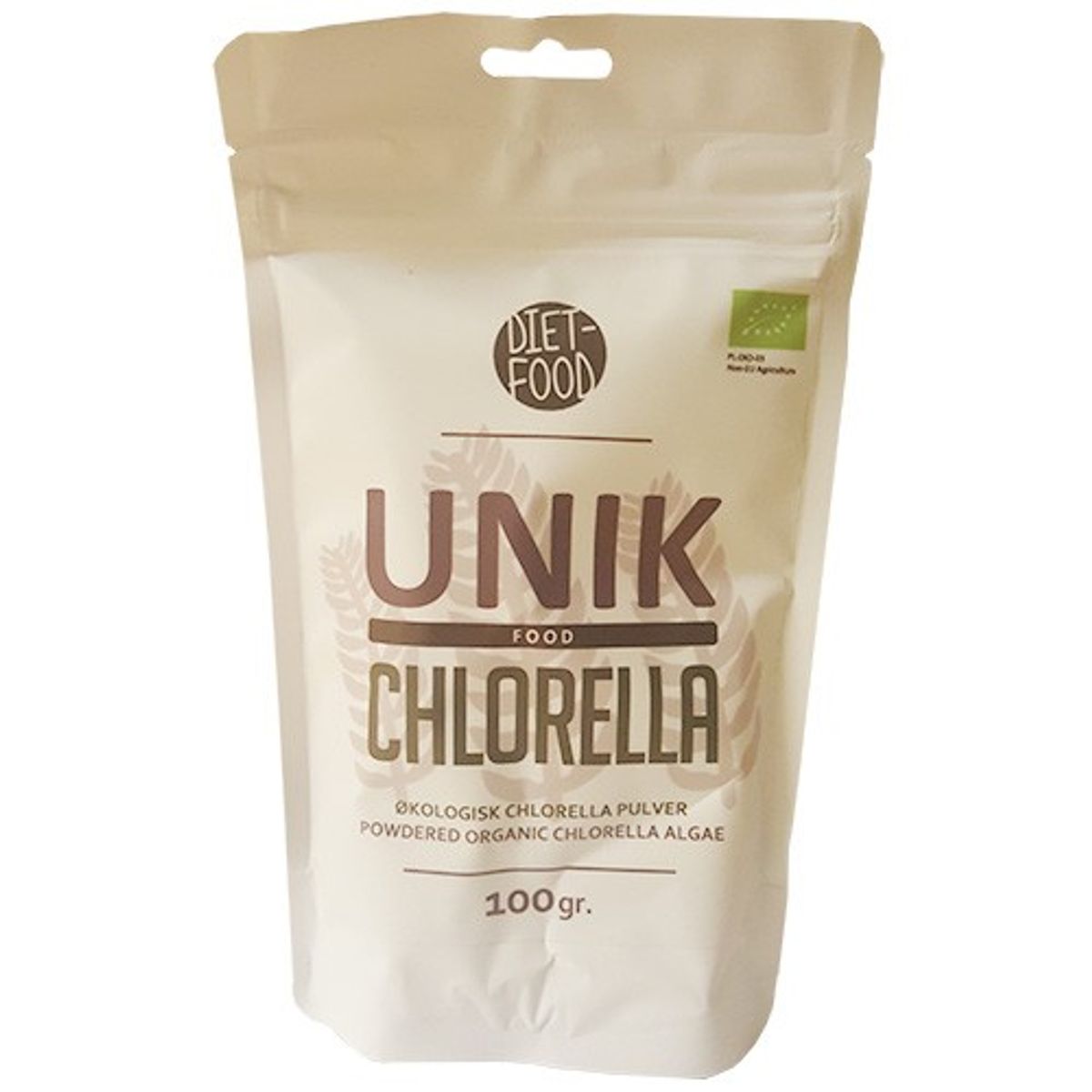 Chlorella pulver - 100 gram - Unikfood