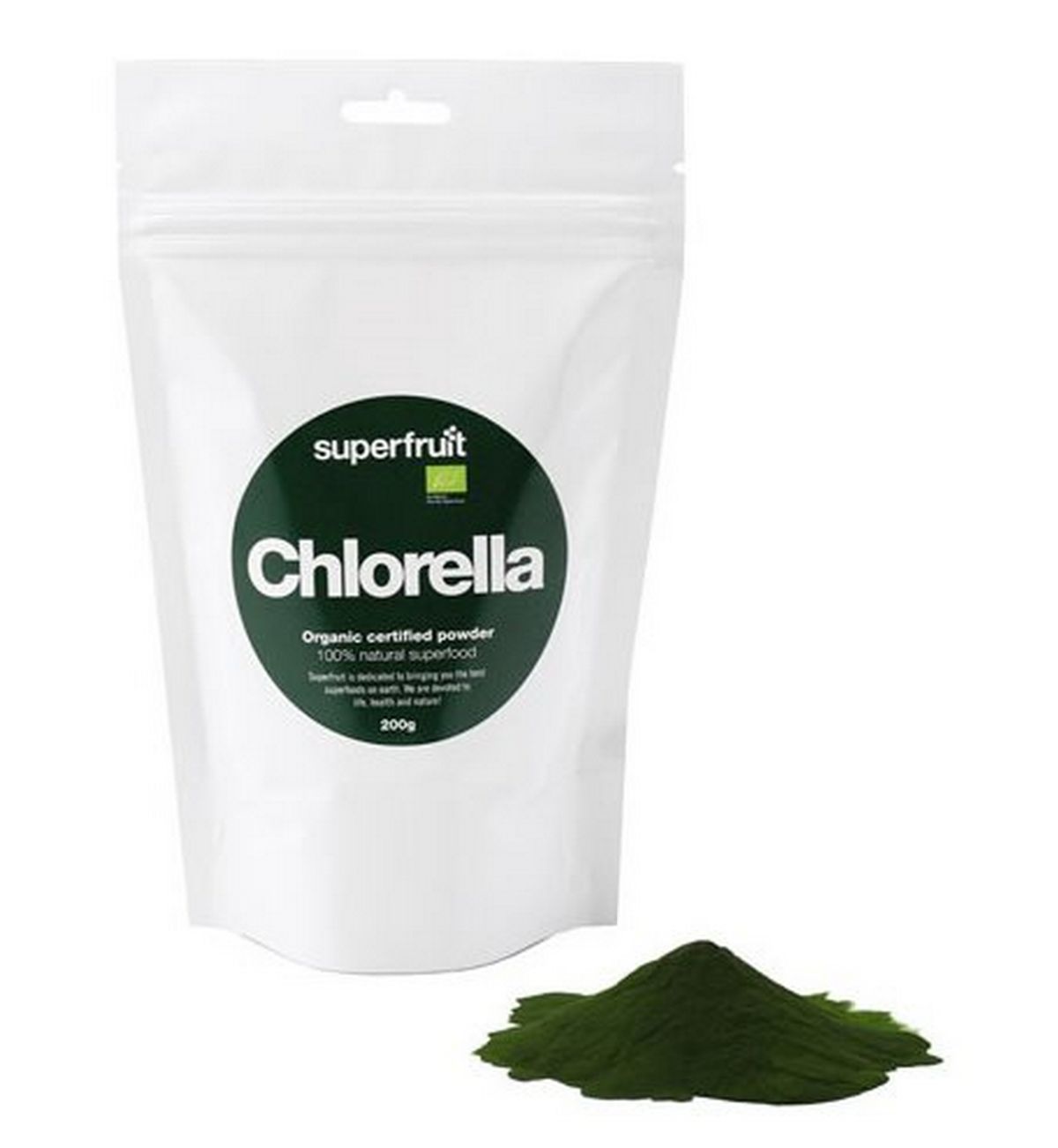 Chlorella pulver Ø Superfruit, 200g.