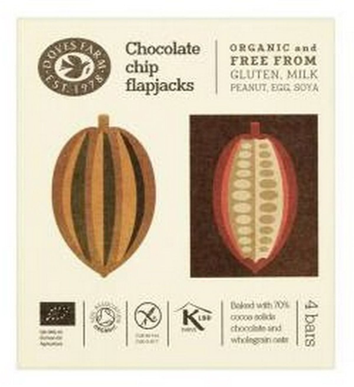 Chocolate Chip Flapjack Ø 4pak, 140g.