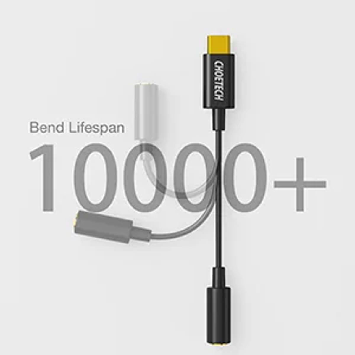 Choetech AUX003 USB-C til DC 3.5 mm hun-hovedtelefonstik-lydkabel