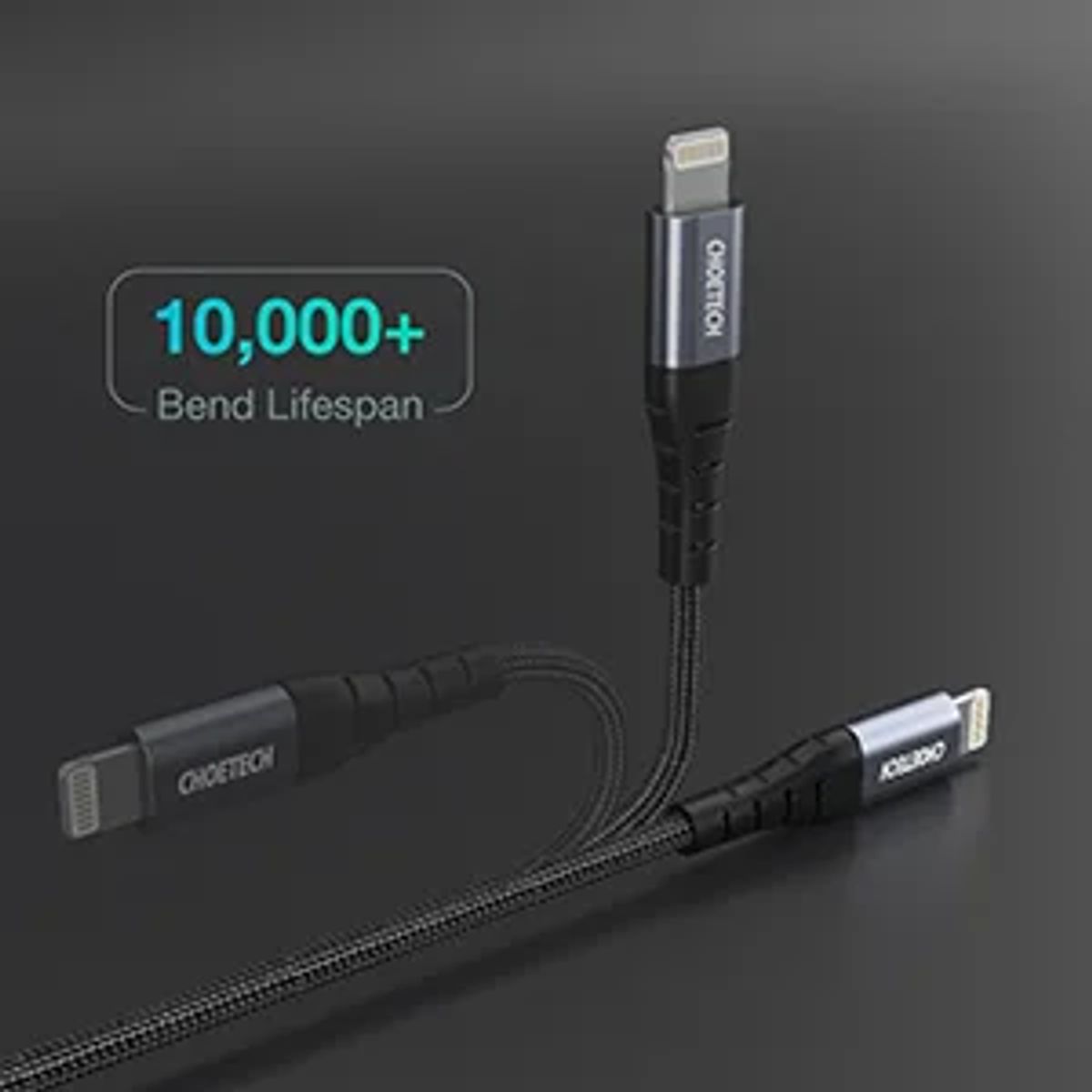 Choetech IP0041 USB-C til Lightning kabel, nylon, 2m