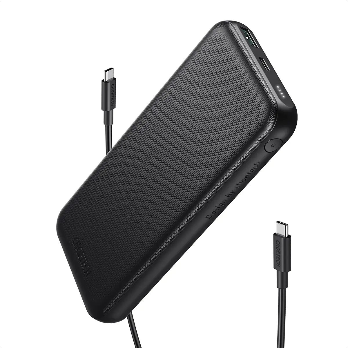 Choetech Powerbank 10.000 mAh 18W USB-C PD & Quick Charge, Sort