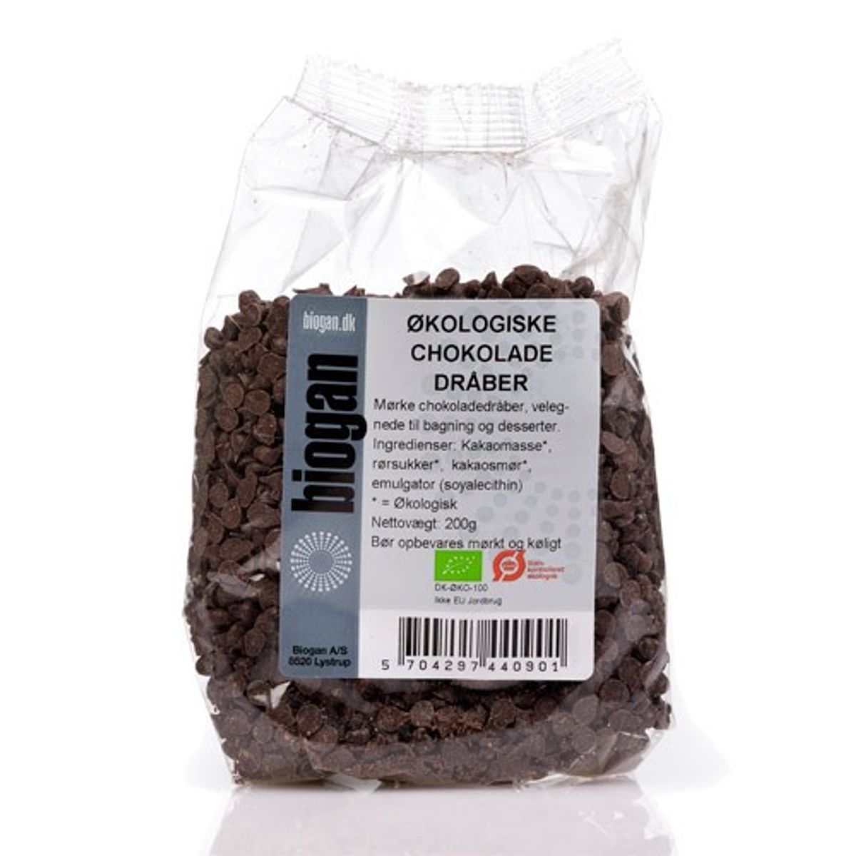 Chokoladedråber Økologisk - 200 gram - Biogan