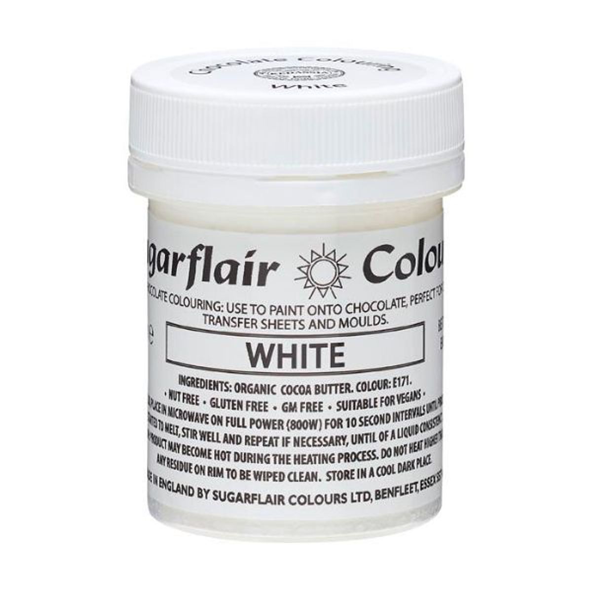 Chokoladefarve White 35 g - Sugarflair