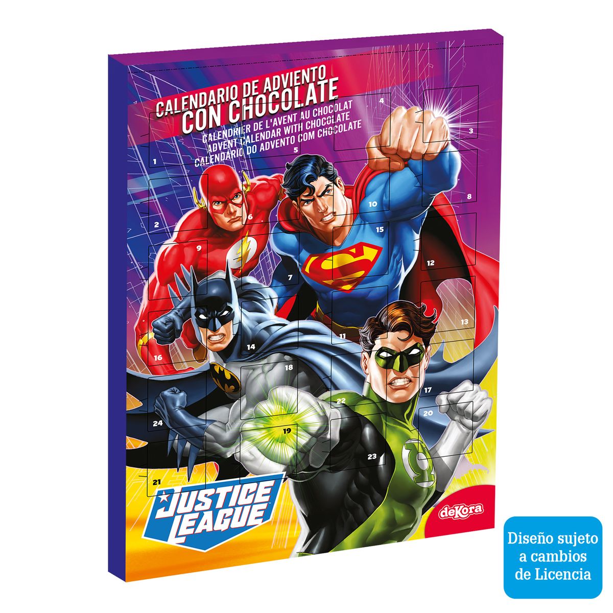 Chokoladekalender med 24 låger Justice League