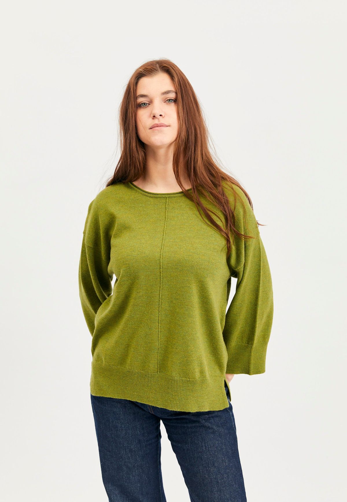 Christel - Apple Green Melange - Bluse - L