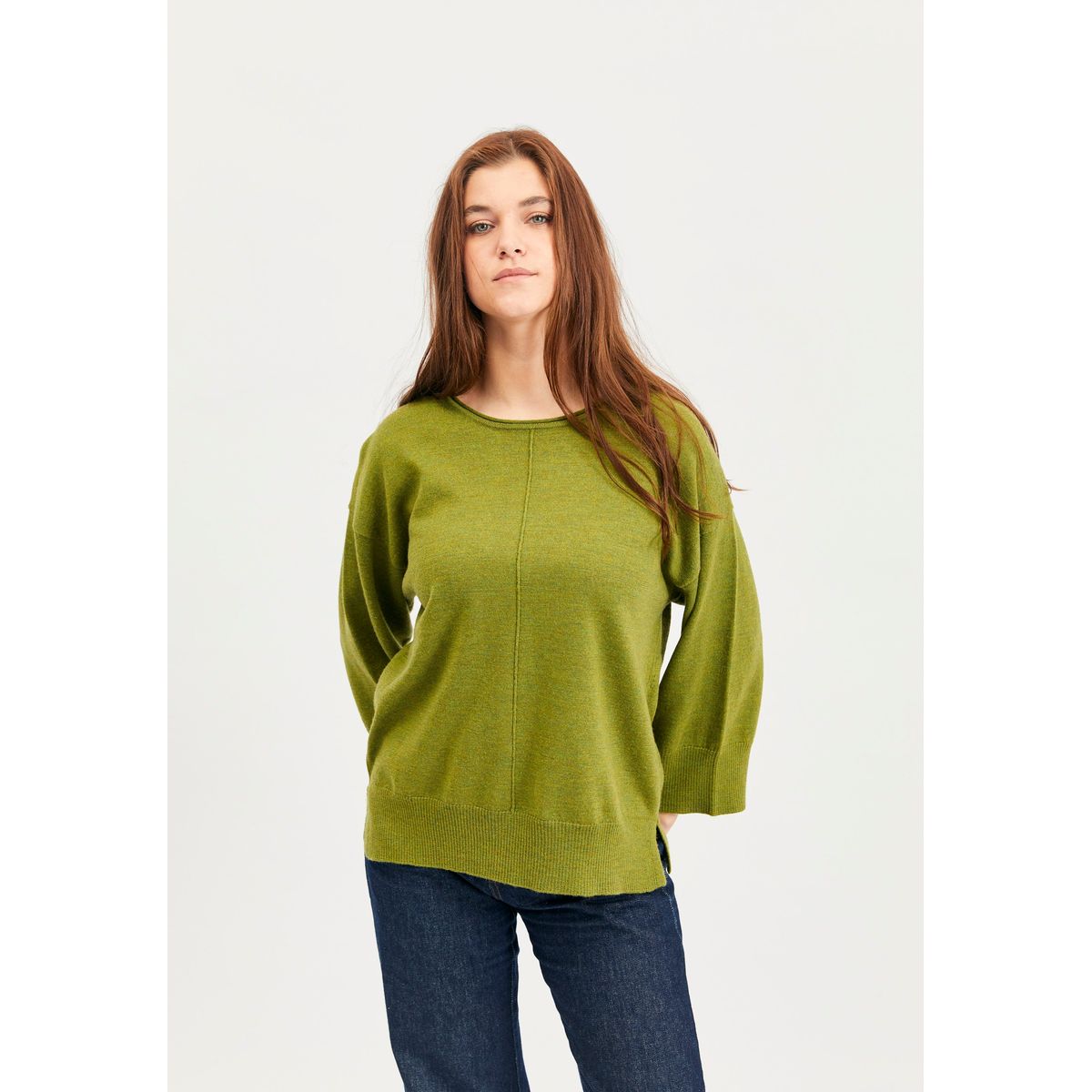 Christel - Apple Green Melange - Bluse - M