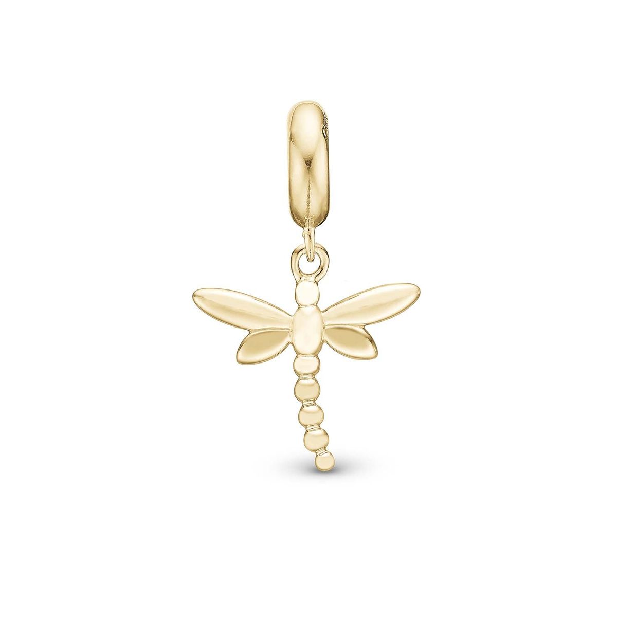 Christina Design London Jewelry & Watches - Dragonfly charm forgyldt sterlingsølv 4 mm