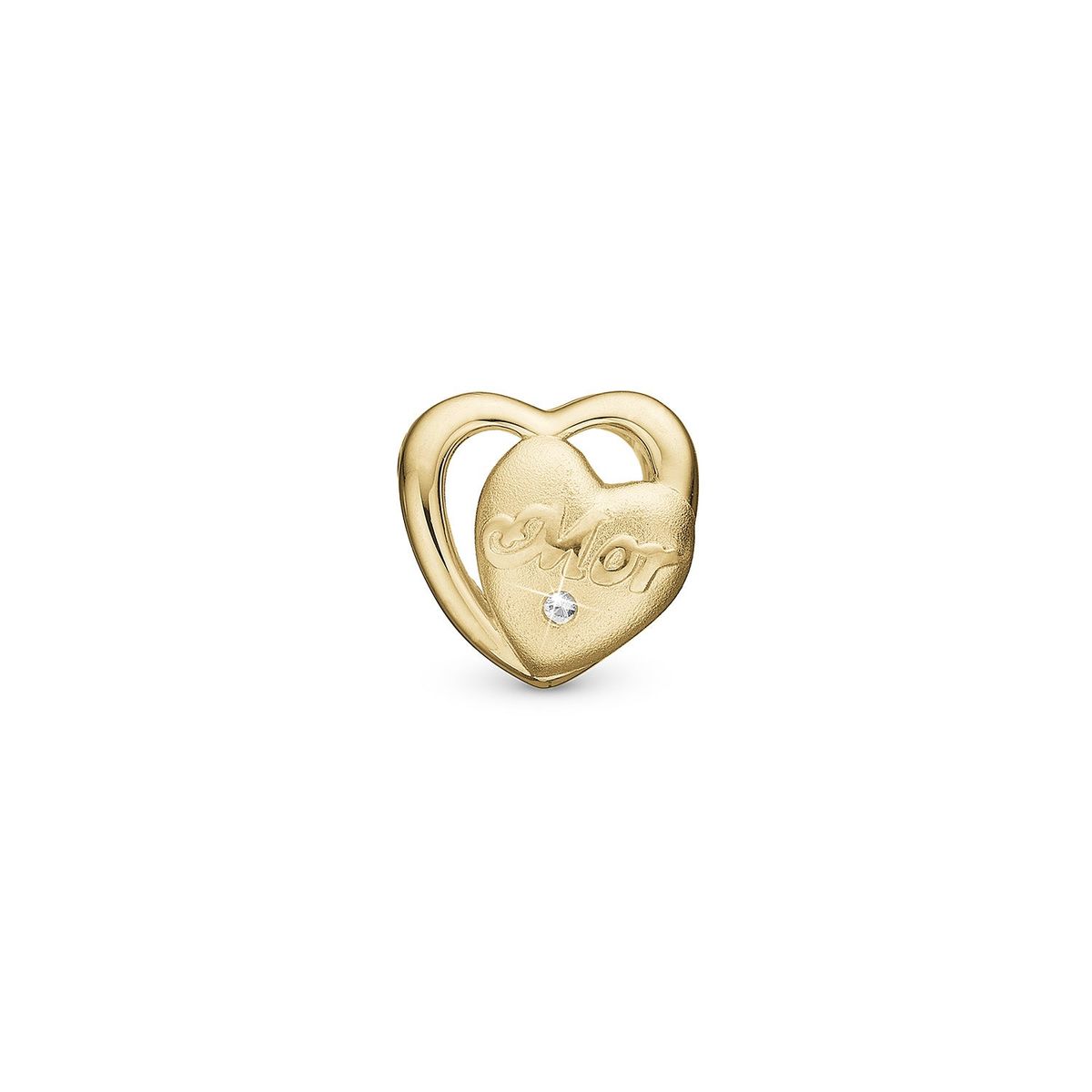 Christina Design London Jewelry & Watches - Mor I love You charm, 4 mm Forgyldt sterlingsølv