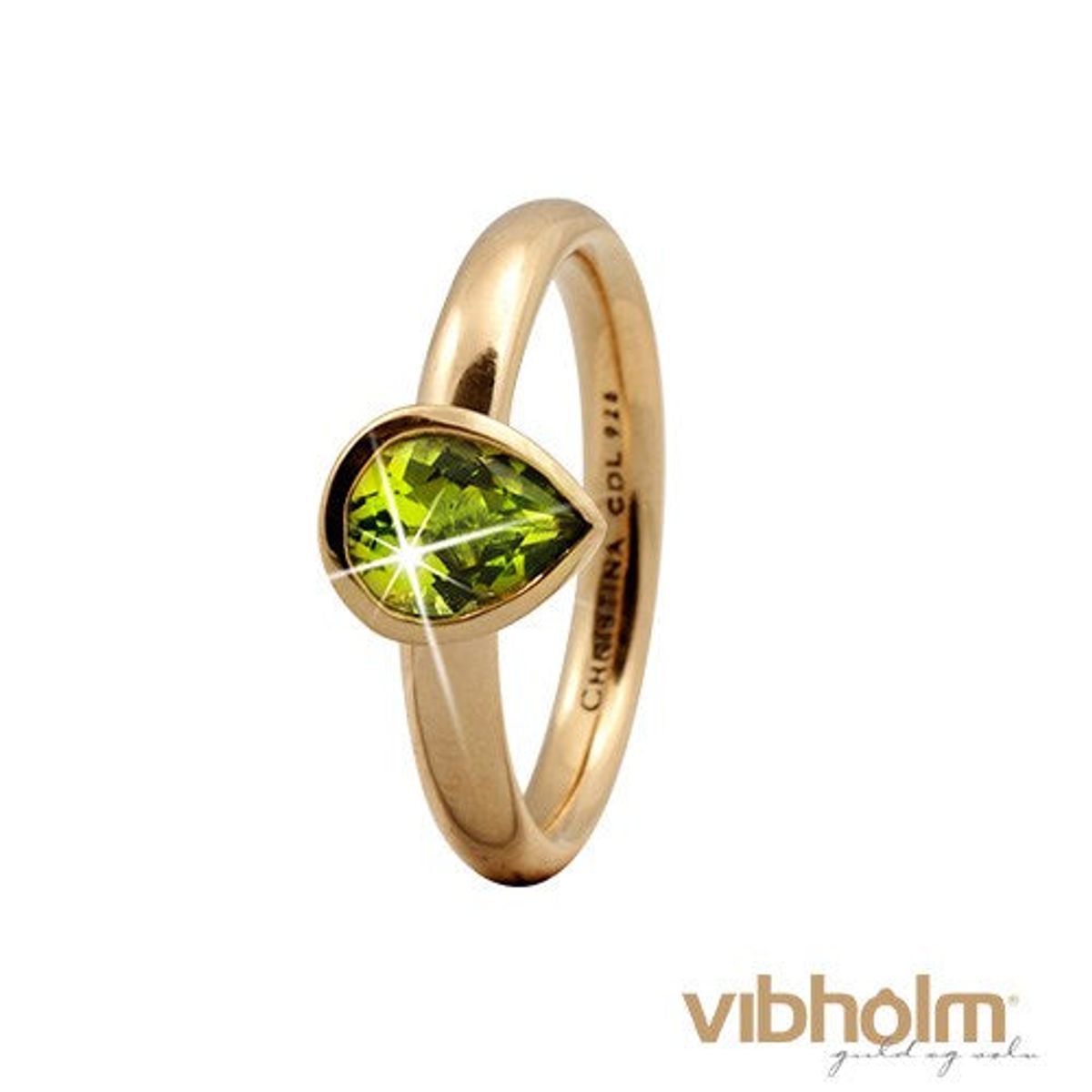 Christina Design London Jewelry & Watches - Peridot pear ring 800-3.3.B