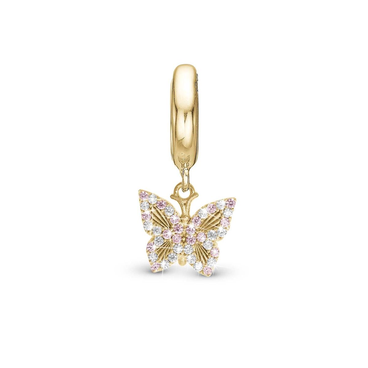 Christina Design London Jewelry & Watches - Sparkling Butterfly charm, 6 mm Forgyldt sølv sterlingsølv