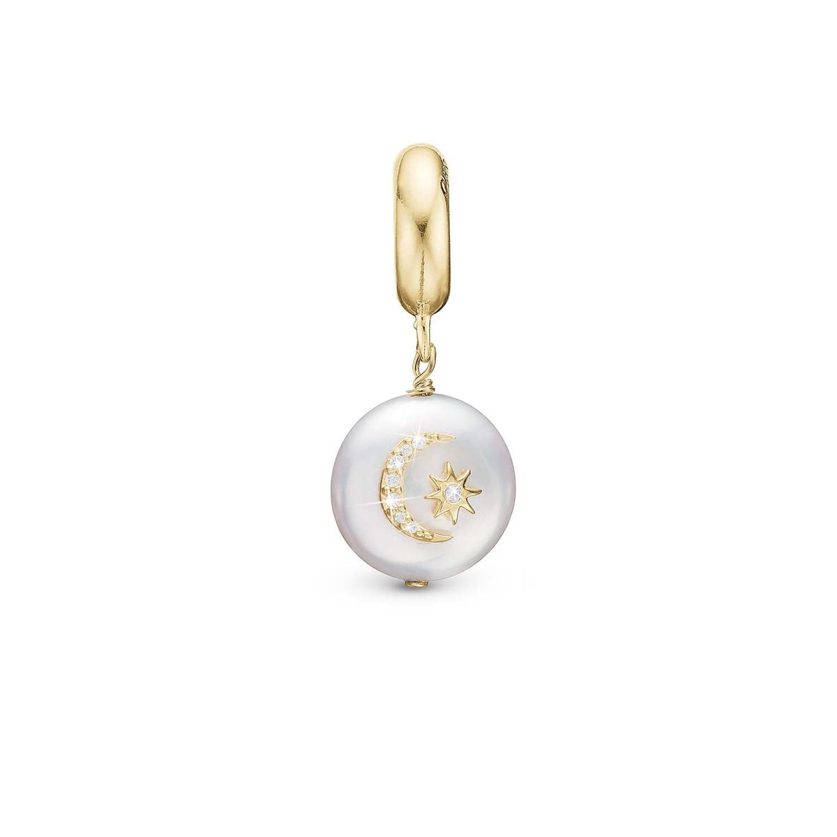 Christina Design London Jewelry & Watches - Sun Moon charm, 4 mm Forgyldt sterlingsølv