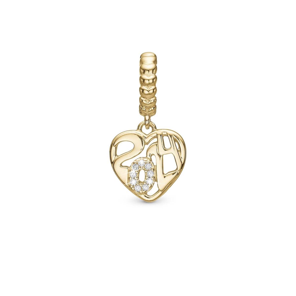 Christina Design London Jewelry & Watches - Year 2024 charm, 4 mm Forgyldt sterlingsølv