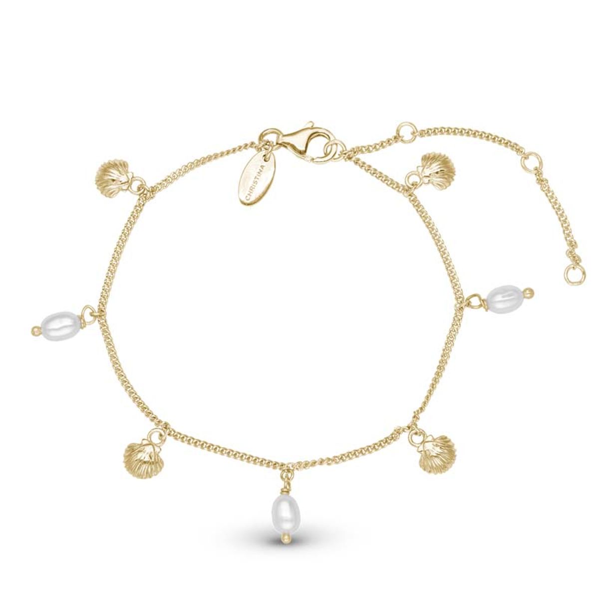 Christina Jewelry Pearl Shell forgyldt armbånd