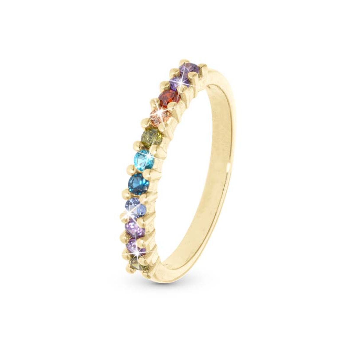 Christina Jewelry Rainbow Regnbue ring i forgyldt