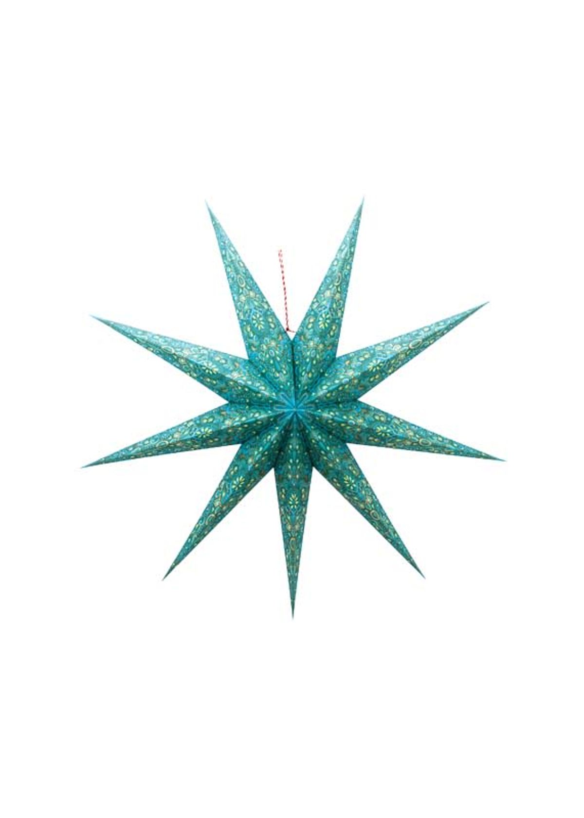 Christmas Star Paper Overall Print Green 110cm