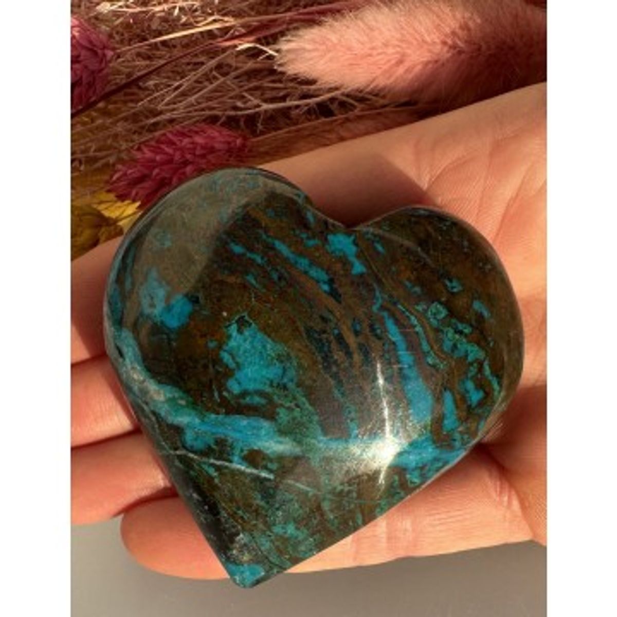 Chrysocolla - Hjerte - Hjerter - GodKarmaShop