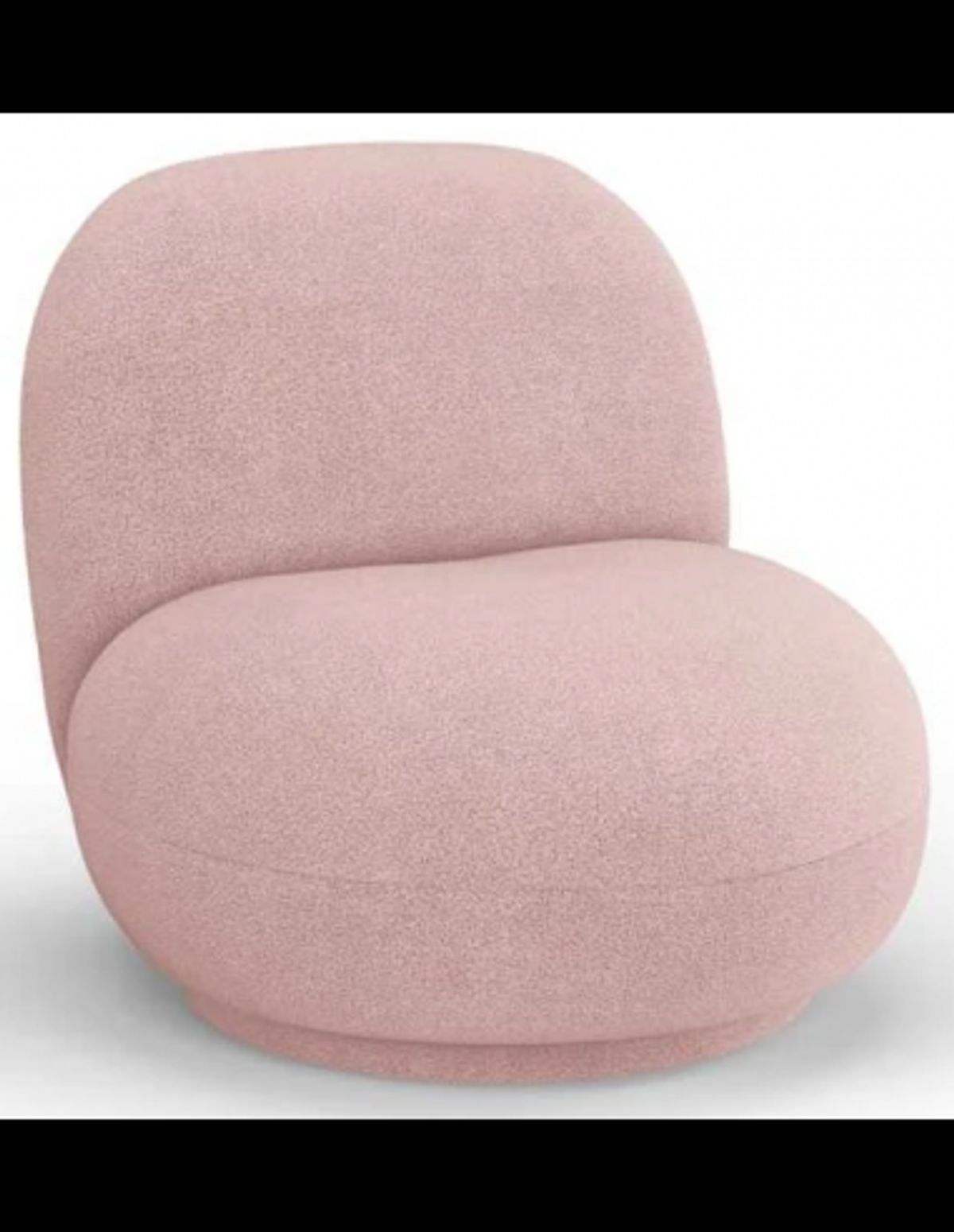 Chuck rotérbar lænestol i bouclé B73 cm - Støvet pink