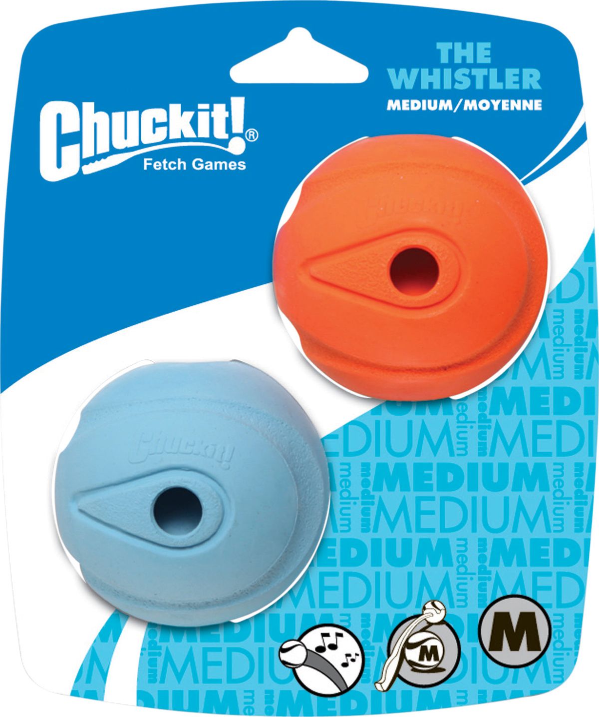 CHUCKIT - The Whistler bold, M, 2 stk.