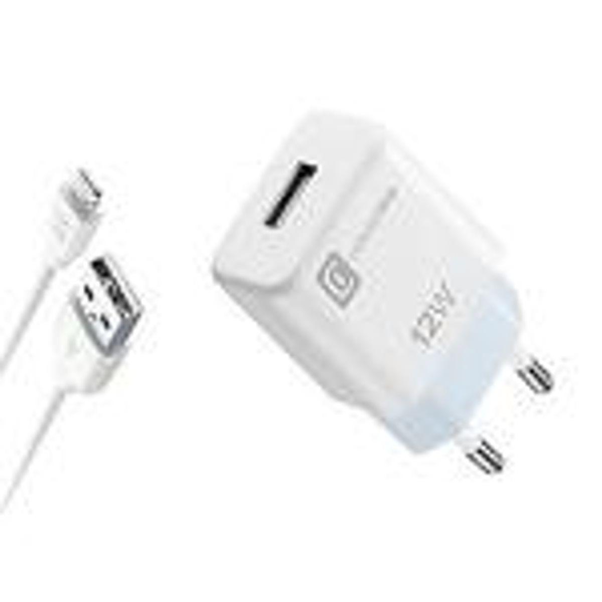 CL Oplader 220-240V iPhone Ligthtning 10W 2i1, med adapter & data/ladekabel