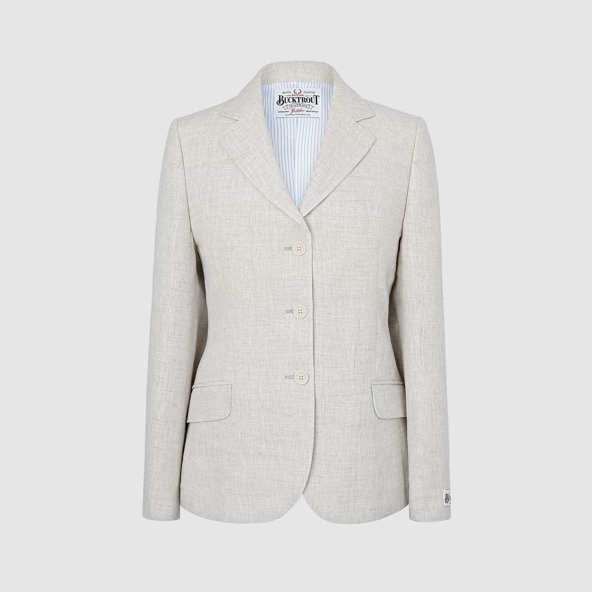 Claire Ladies Linen Blazer, hør, naturhvid - 10 (S)