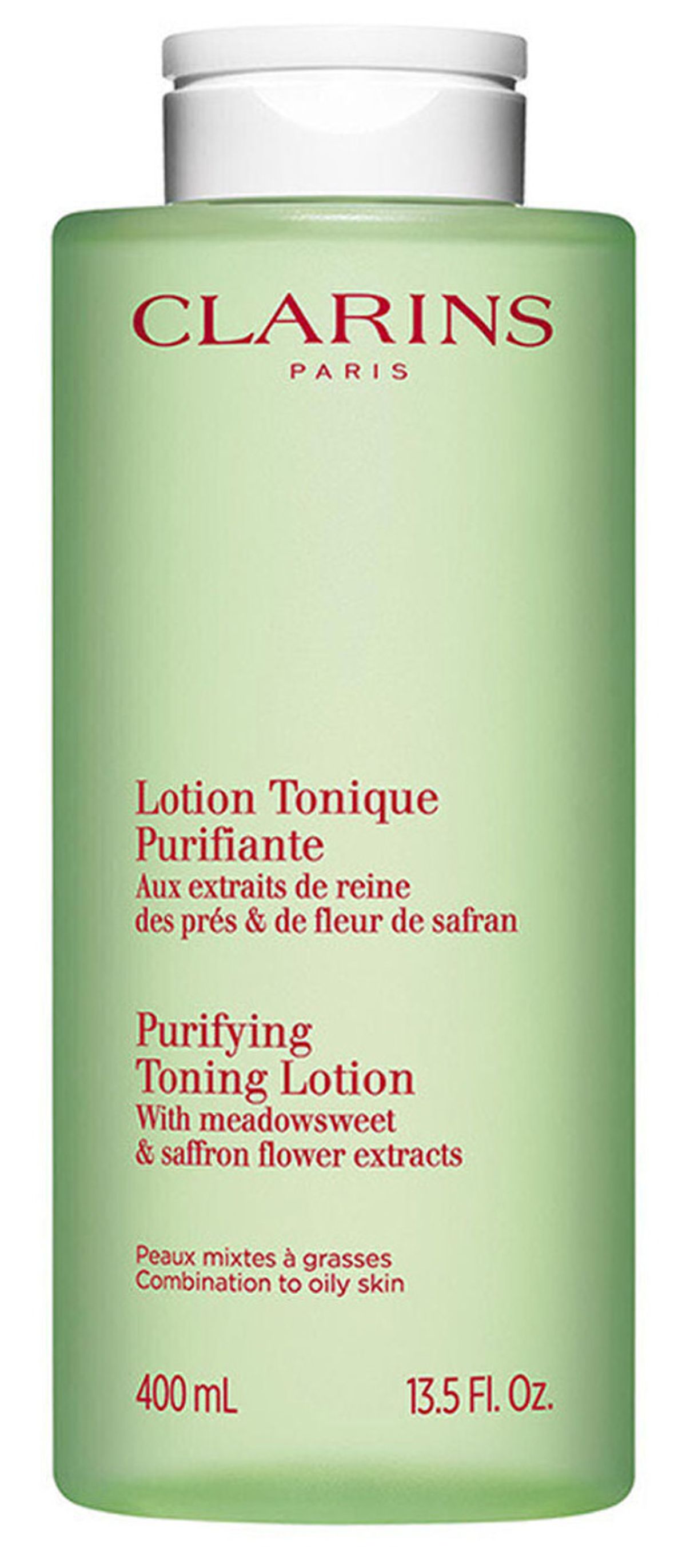 Clarins paris purifying toning lotion with meadowsweet & saffron flower extracts 400ml