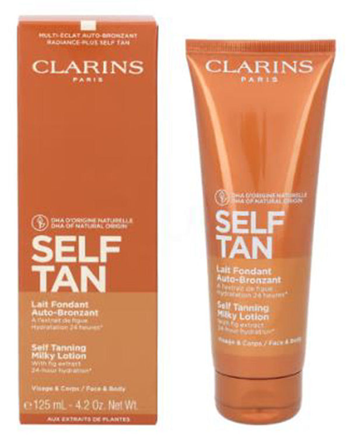 Clarins paris self tanning milky lotion with fig extract 125ml