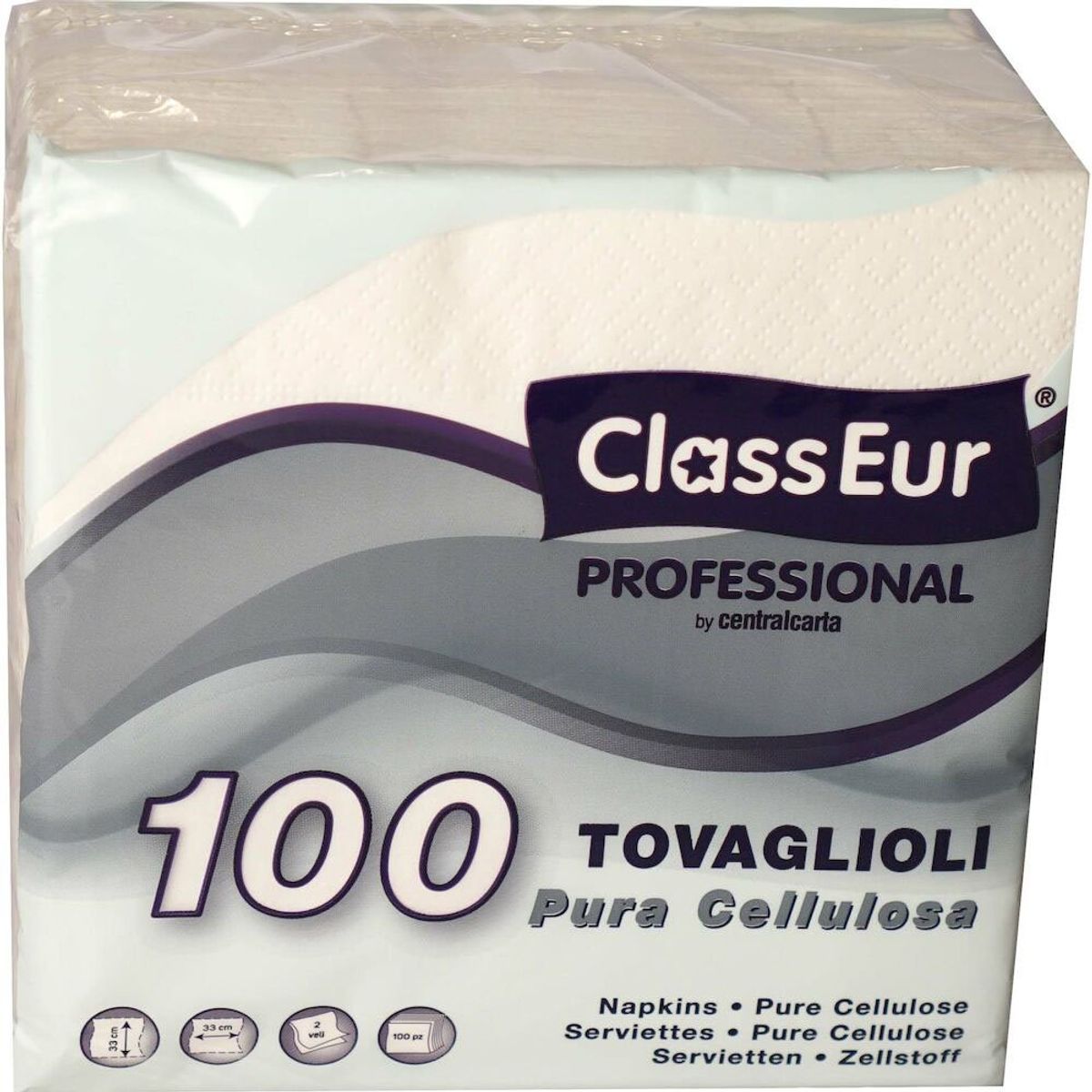 ClassEur Professional servietter 33x33cm 2-lags 100stk