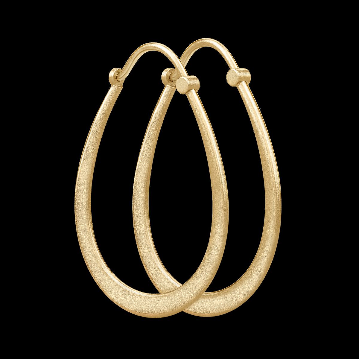 Classic Pear Hoop Earrings