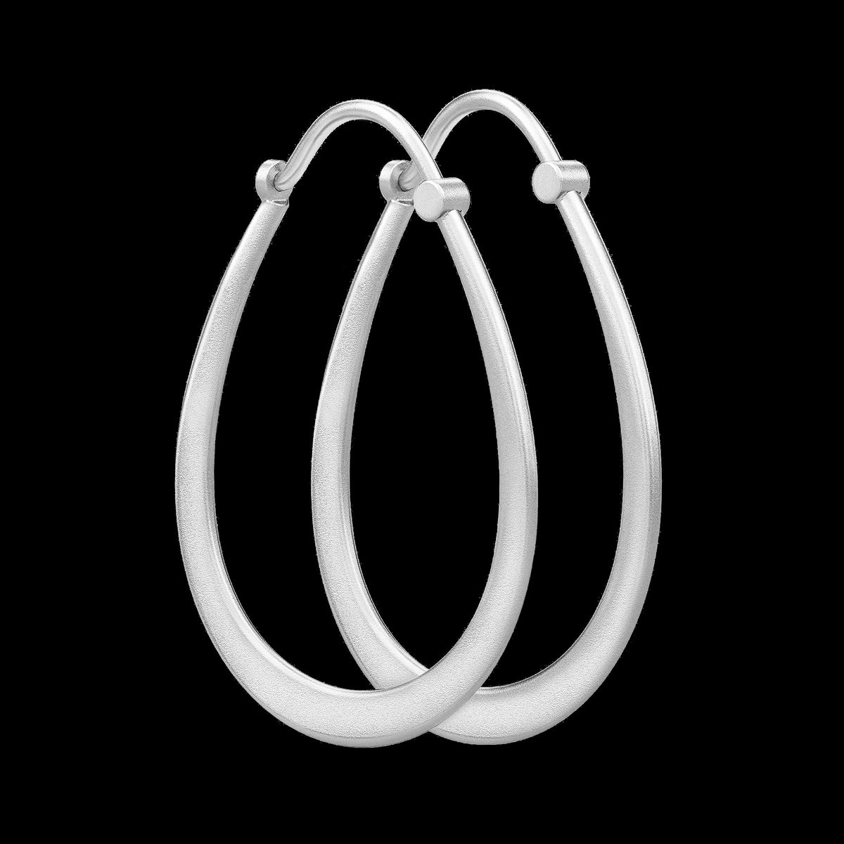 Classic Pear Hoop Earrings