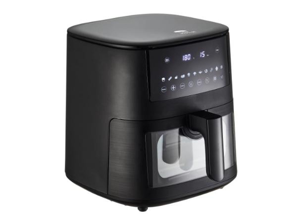 Claus Holm - HOLM Airfryer med vindue 6,5 liter 1650 watt Mat sort