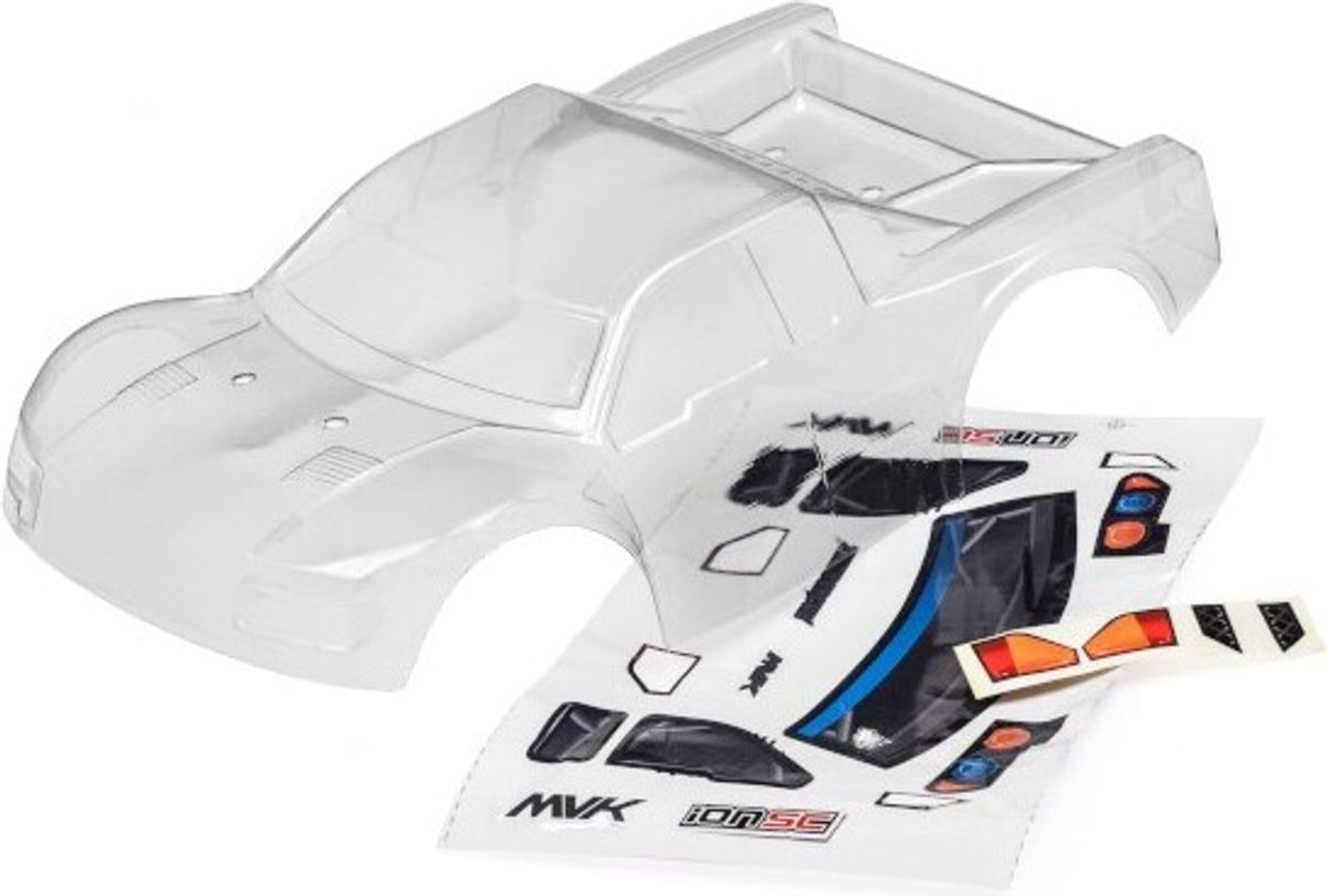 Clear Short Course Body With Decals (ion Sc) - Mv28073 - Maverick Rc